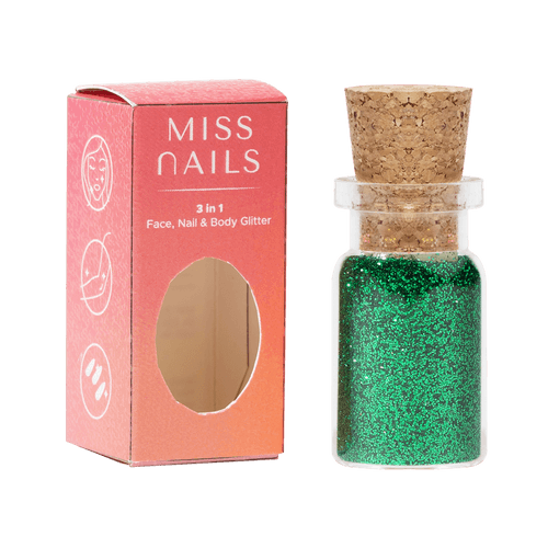 Miss Nails 3 in 1 Glitter - (  I am all Green 3  )