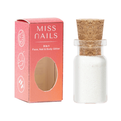 Miss Nails 3 in 1 Glitter - ( The White 15 )