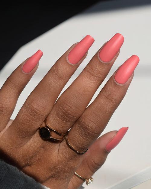 Miss Nails Matte Nail Enamel - All Coral