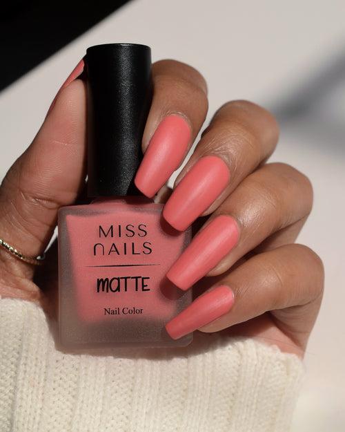 Miss Nails Matte Nail Enamel - All Coral