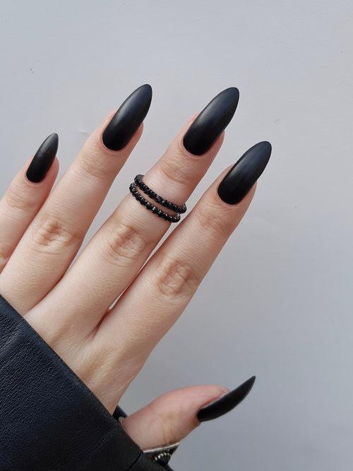 Miss Nails Matte Nail Enamel - Black Again