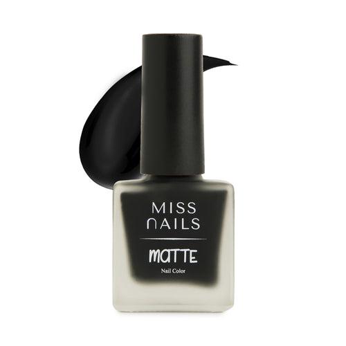 Miss Nails Matte Nail Enamel - Black Again