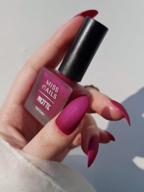 Miss Nails Matte Nail Enamel - Bubble Wine