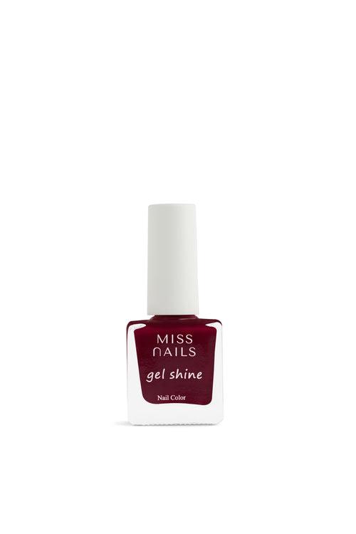 Miss Nails Gel Shine Nail Enamel - Maroon on the Moon