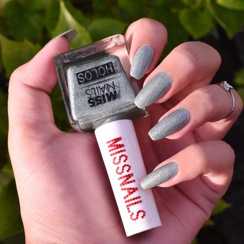 Miss Nails Holographic Nail Enamel - Military Girl