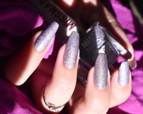 Miss Nails Holographic Nail Enamel - Mauve Blush