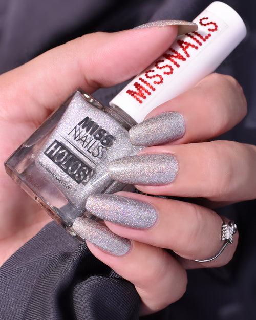 Miss Nails Holographic Nail Enamel - Snow Flakes