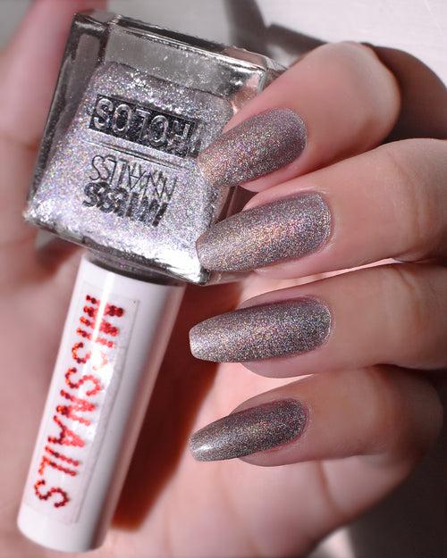 Miss Nails Holographic Nail Enamel - Snow Flakes