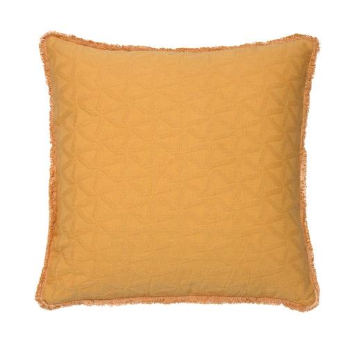 Cushion Cover with Fring - Matelasse Glowing Umber