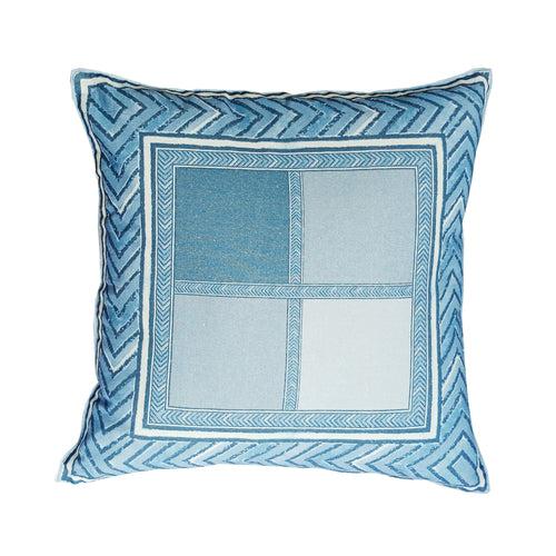 Cotton Cushion Cover - Patta and Salli Tempest Blue