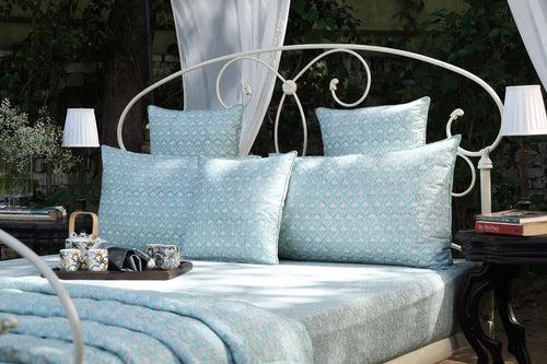 Bed Sheet WT Pillow Cover - Chippa Yuva Sage