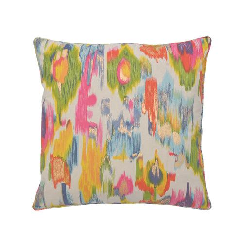 Cotton Cushion Cover - Rangeen Ikat Joy