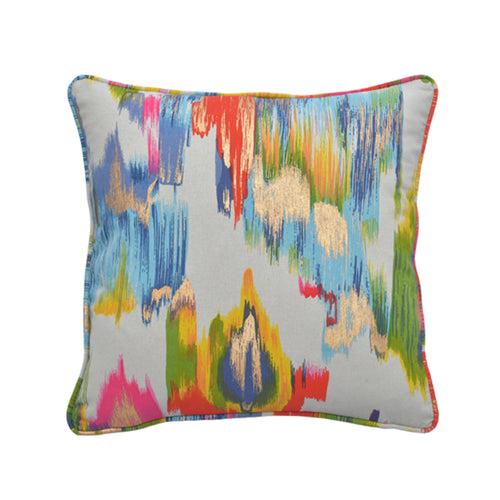 Cotton Cushion Cover - Rangeen Ikat Joy