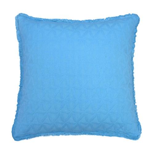 Cushion Cover with Fring - Matelasse Stunning Blue