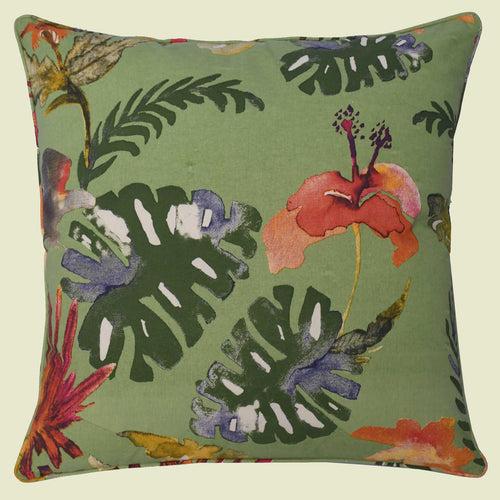 Cotton Cushion Cover - Victoria Fresh Grass