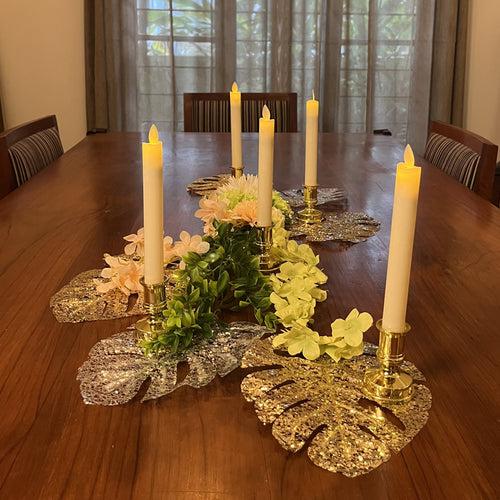 Floral Decor + LED Candles Set