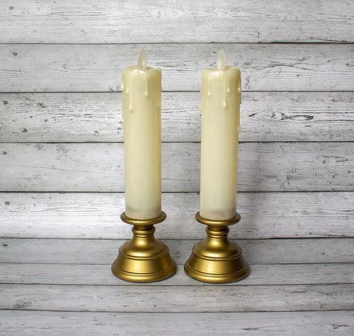 LED Pillar Candles With Stand