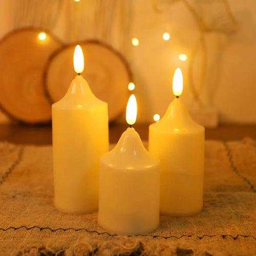 LED Lugy Candles Set of 3