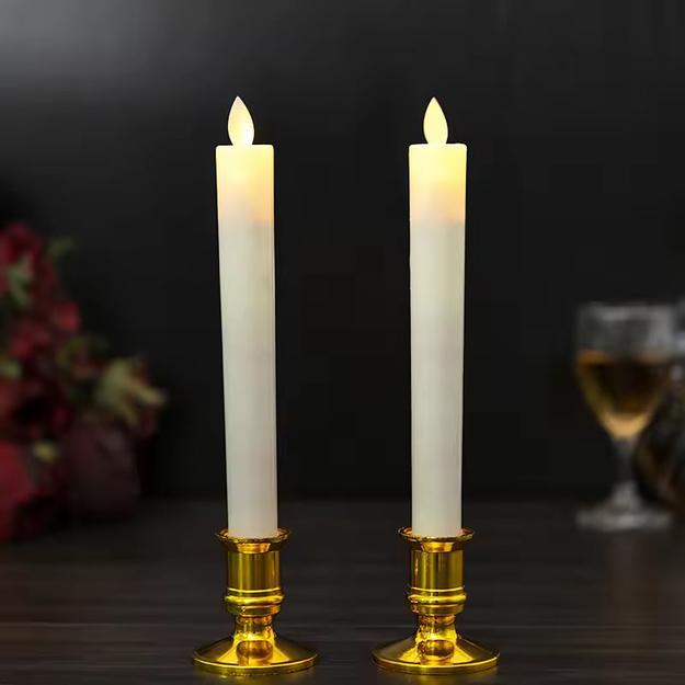 LED Taper Candles With Stand