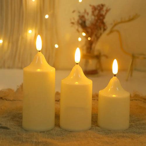 LED Lugy Candles Set of 3