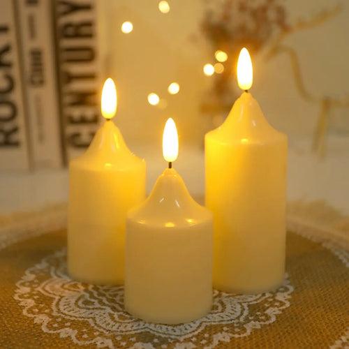 LED Lugy Candles Set of 3