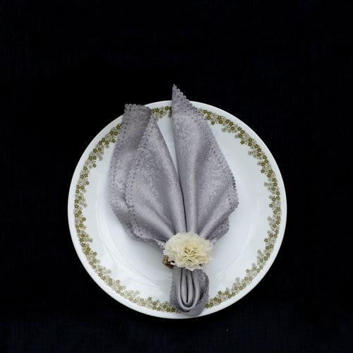 Silver Dinner Napkins