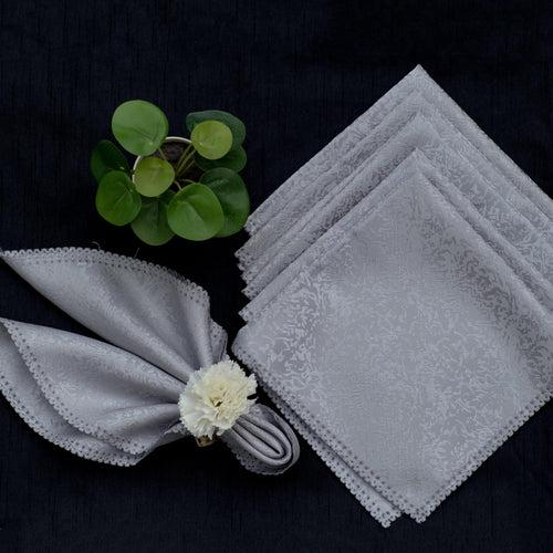 Silver Dinner Napkins