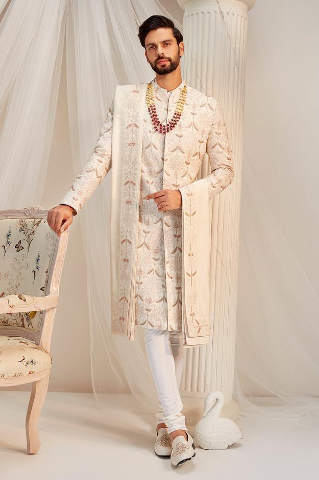 Ivory Sherwani Set