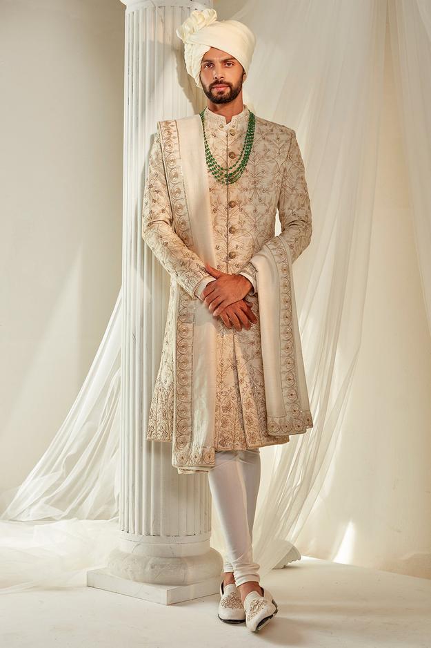 Ivory Sherwani Set