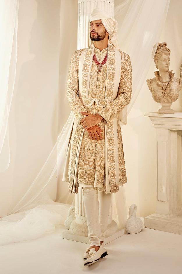 Ivory  Sherwani Set