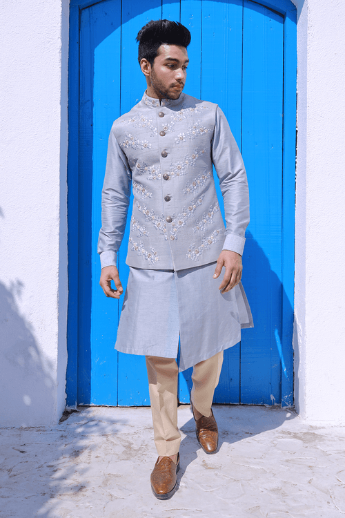 Pastel blue Waist Coat