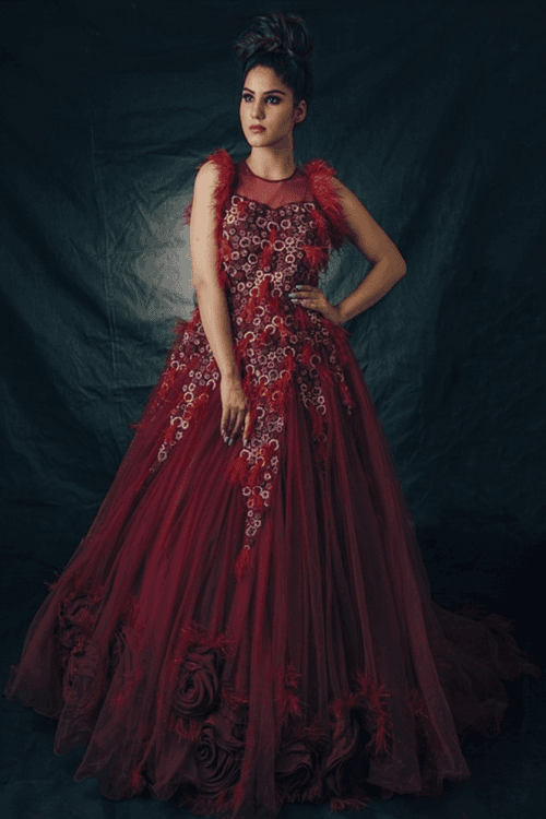 Hand Embroidered Gown