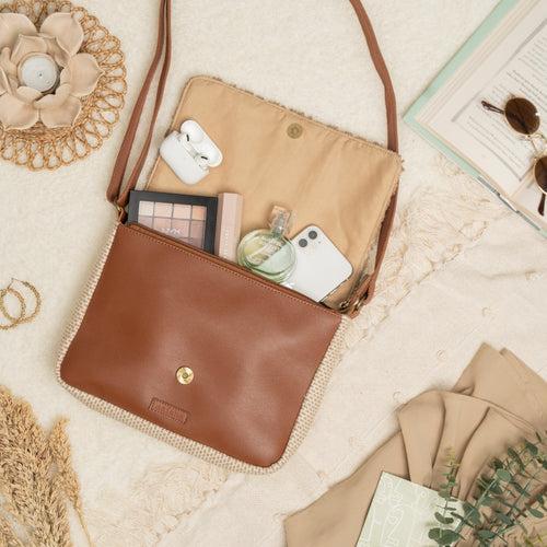 Beige Biscotti Crossbody Bag