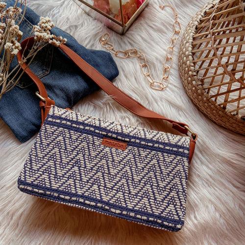 Allured In Blue Baguette Bag