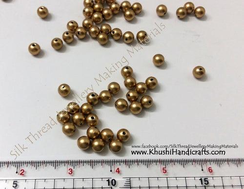 Plain Gold beads Pack of 40 grams