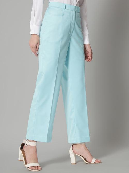 Poly Cotton Formal Trouser - Sky Blue