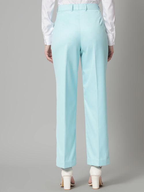 Poly Cotton Formal Trouser - Sky Blue