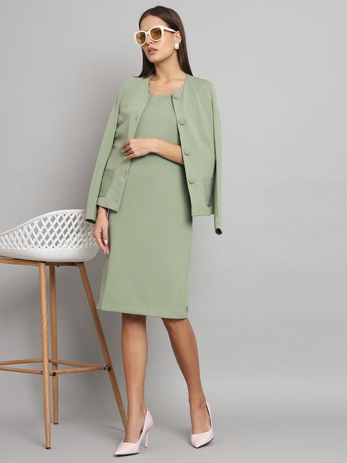 Formal Stretch Dress Suit - Sage Green