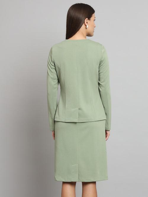 Formal Stretch Dress Suit - Sage Green