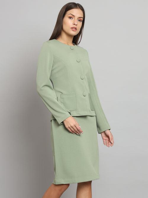 Formal Stretch Dress Suit - Sage Green