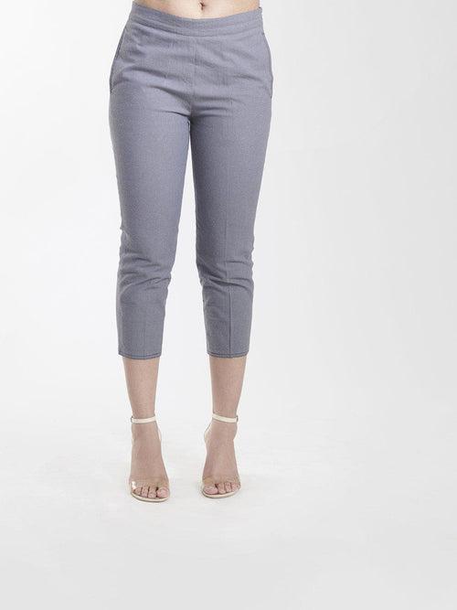 Cotton Stretch Half Pants - Grey