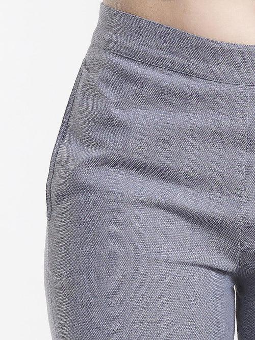 Cotton Stretch Half Pants - Grey