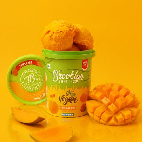 Amazing Alphonso (Mango Sorbet) – 450ml (Vegan, No added sugar)