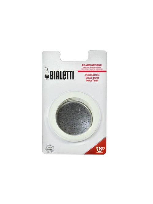 Bialetti Moka Express 3 Rubber Gasket + 1 Filter Plate