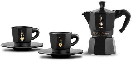 Black Star Edition Moka Express 3 Cups Plus 2 Espresso Cups