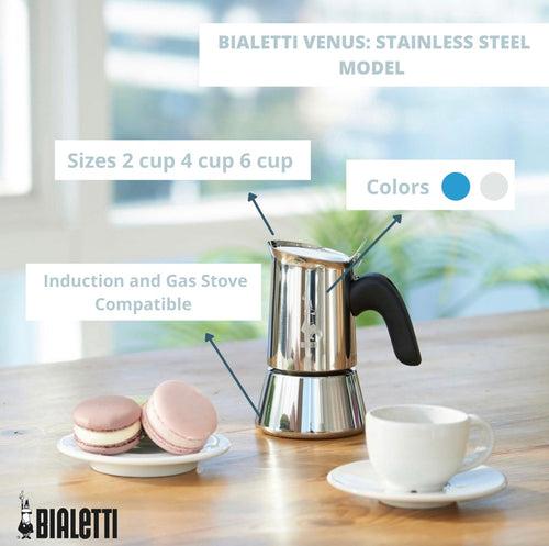 Bialetti Venus Induction Stainless Steel Moka Pot