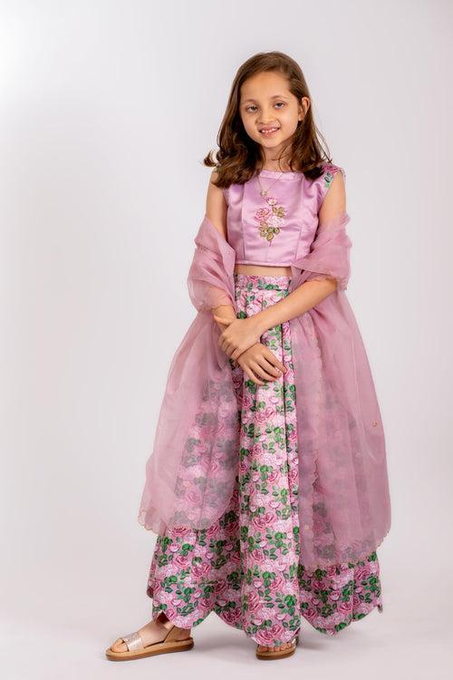 Kobi Pink Lehenga Kids