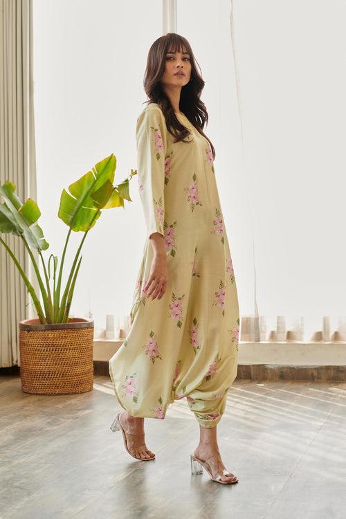 Summer Green Dhoti Jumpsuit