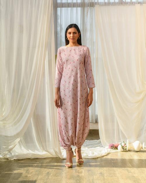 Mother Daughter Rosey Pink Dhoti Jumpsuit