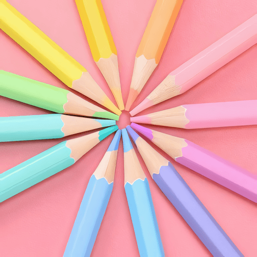 Rainbow Pastel Color Pencil Set of 12